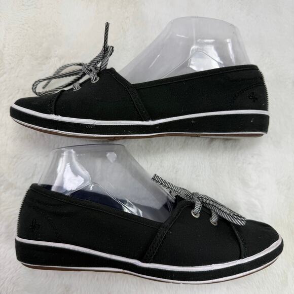 Grasshoppers Black Canvas Lace-Up Flats Women’s Sneakers Size 5.5 - Picture 6 of 10